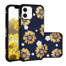 Casewind - Carcasa Para iPhone 12 Pro, Shiny Daisy Sunflower