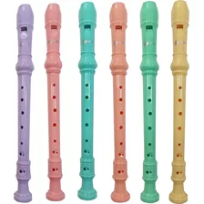 Flauta Dulce Música Escolar Colore Pastel 8 Agujeros 50 Pz