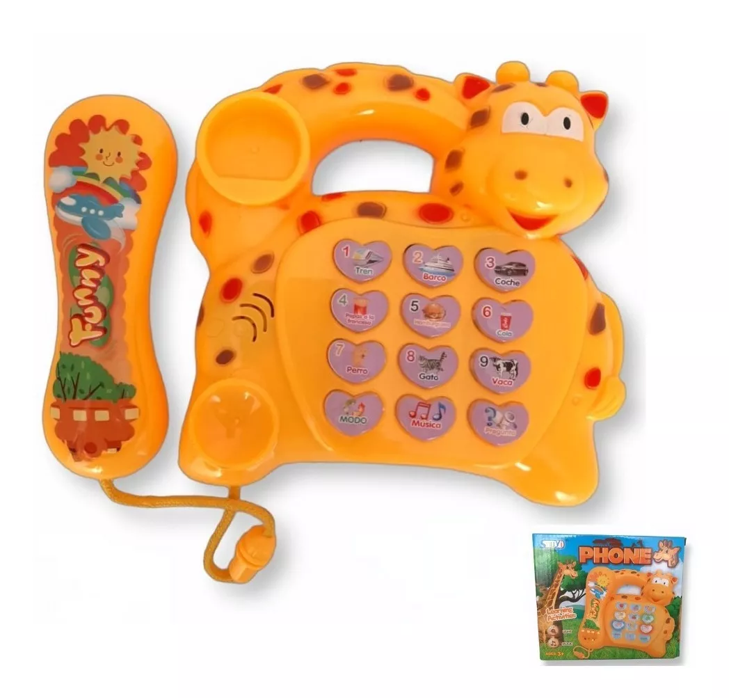 Brinquedo Telefone Infantil Musical Bebê Educativo Girafinha