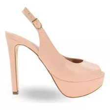 Sandália Meia Pata Peep Toe Salto Fino Alto M52