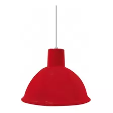 Pendente Sala Estar Taschibra Bocal Lâmpada Led Td 622 Cor Vermelho 110v/220v