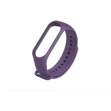 Pulseira Colorida Silicone Para Xiaomi Mi Band 3 E 4 Roxo