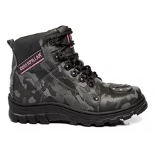 Bota Motociclista Coturno Cat Feminina Caterpillar Em Couro!