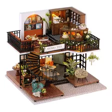 Casa De Muñecas En Miniatura Con Muebles Kit De Bricolaje Me