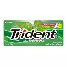 Goma De Mascar Sin Azúcar Trident Val-u-pak Sabor Yerbabuena De 30.6g Con 18 Piezas