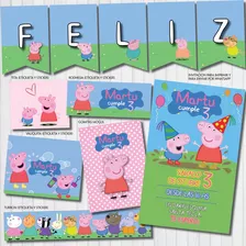 Kit Imprimible Personalizado Peppa Pig Candy Deco Invitacion