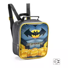 Kit Mochila Infantil Rodinha Super Bat C/ Estojo E Lancheira