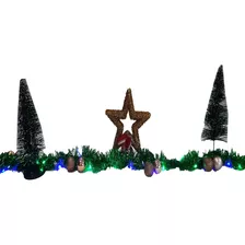 Enfeite Mesa De Natal Lareira Festão Bolinhas Mini Árvore 