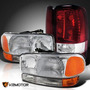 Fits 2000-2006 Gmc Yukon Xl Clear Headlights+bumper Lamps Kg