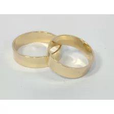 Par De Aliança 8g Ouro 18k 5mm Casamento.