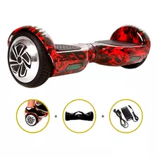 Hoverboard Original Skate Elétrico 6.5 Vermelho Fogo Led