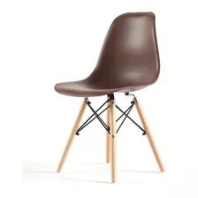 Silla Eames Patas De Madera Set X 4