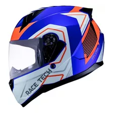 Capacete Race Tech Sector Exilio Matte Blue Orange 58