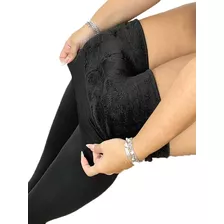 Calça Legging Térmica Peluciada Meia Calça Pezinho Felpuda