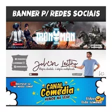 Criar Arte Banner Rede Sociais Facebook Youtube