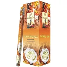 Incenso Flute Massala 25 Caixas De 7 Varetas Cada Fragrância Rosa Branca