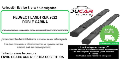 Estribos Bronx Peugeot Landtrek 2022 Doble Cabina Foto 9