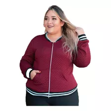 Jaqueta Blusa Casaco Bomber Matelasse Plus Size