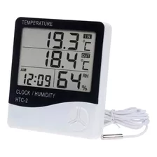 Termo Higrômetro Temperatura Umidade Ar Relógio Digital E10