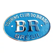 Placa Br Touring Club Fusca Brasilia Azul