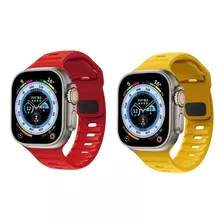 2x Pulseiras Sport P/ Apple Watch 42mm 44mm 45mm 49mm Vr Ama