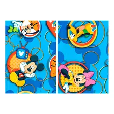 Kit 100 Sacos Presente Folha Metal Disney Mickey 14,5x10cm