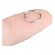 Piercing Cartilagem Nariz Argola Prata Aço Cirúrgico 316l