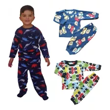 Conjunto Pijama Soft P M G 1 2 3 Bebe Menino Flanelado 
