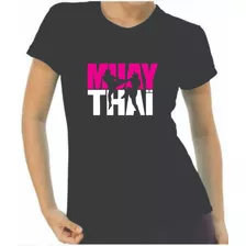 Camiseta Muay Thai Baby Look Feminina Fit T-shirt