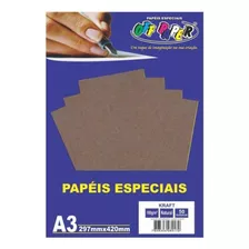 Papel Kraft Natural A3 180g 50 Folhas Off Paper