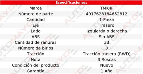 Una Maza Trasera Izquierda O Derecha Tmk Fortwo L3 1.0l 2011 Foto 2