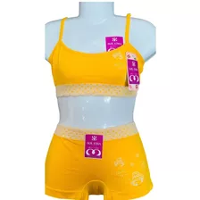 Conjunto Deportivo Peto Y Pantaletas Elasticadas Seamless