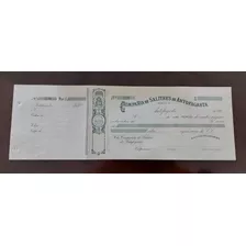 Lote#41: Cheque Compañía De Salitres De Antofagasta 192x Unc