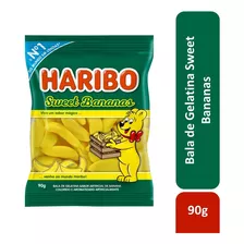 Kit 12 Bala Haribo Gel Sweet Banana 80g