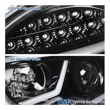 Fit 01-07 Benz W203 C-class Pearl Black Led Projector He Oaa Foto 4