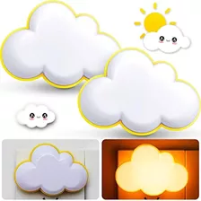 2 Piezas De Luz Nocturna Para Niños Led Cloud Soft Light Cut
