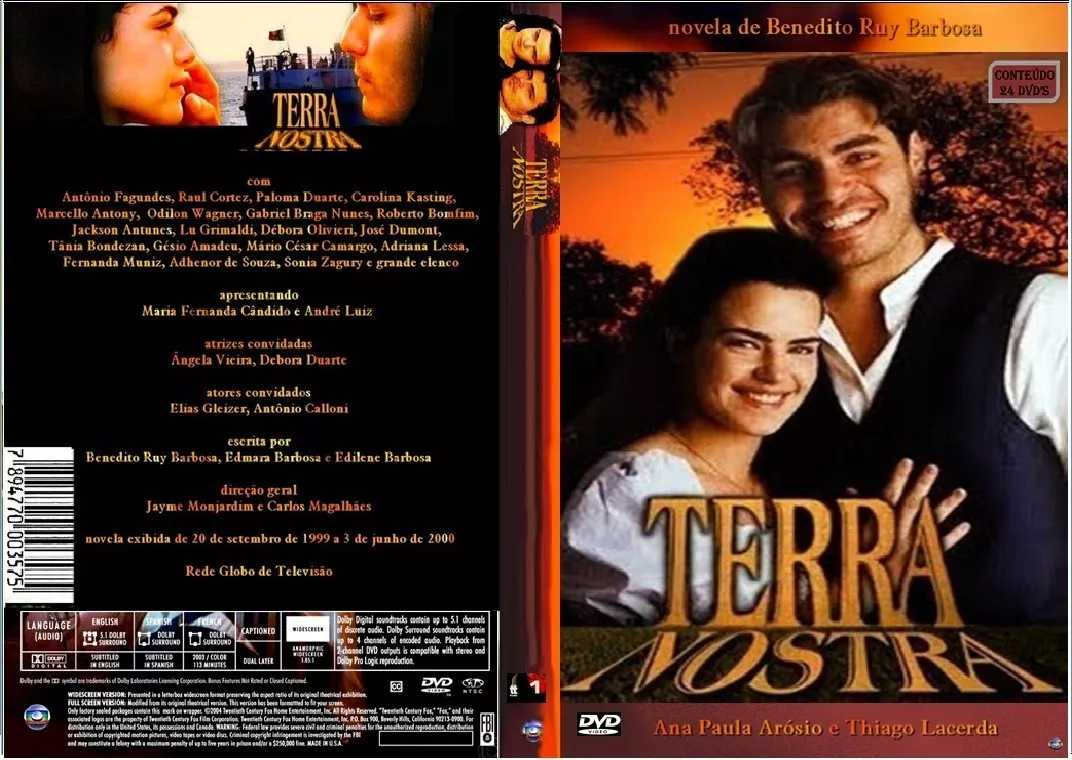 Dvd Novela Terra Nostra Completa - Raro (24dvds)