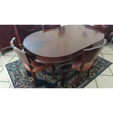 Antiguo Juego Comedor Cristalero Gran Espejo Importante Sano