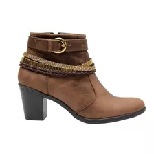 Bota Feminina Vintage Cano Médio Couro Legitimo + Brinde