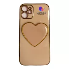 Funda De Teléfono Con Soporte De Corazón Para iPhone 12 Mini