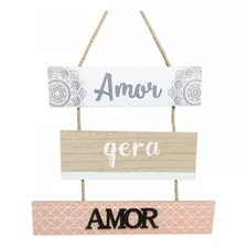 Quadro Decorativo Em Mdf -amor-gera-amor- 31 Cm X 25,5 Cm