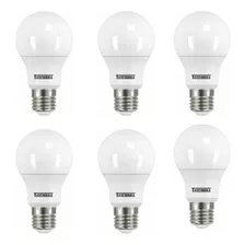 6 Lâmpadas Led Bulbo Tkl80 12w Branco Quente 3000k Taschibra Cor Da Luz Branco-quente 110v/220v