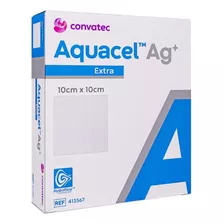 Aquacel Ag+ Extra Prata - 10cmx10cm C/ 5 Unids - Convatec 