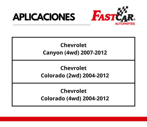 2 Amortiguadores Delantero Chevrolet Colorado 4wd 2004- 2012 Foto 4