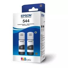 Kit Com 02 Garrafas Tinta Original Epson T544120 T544 Preta