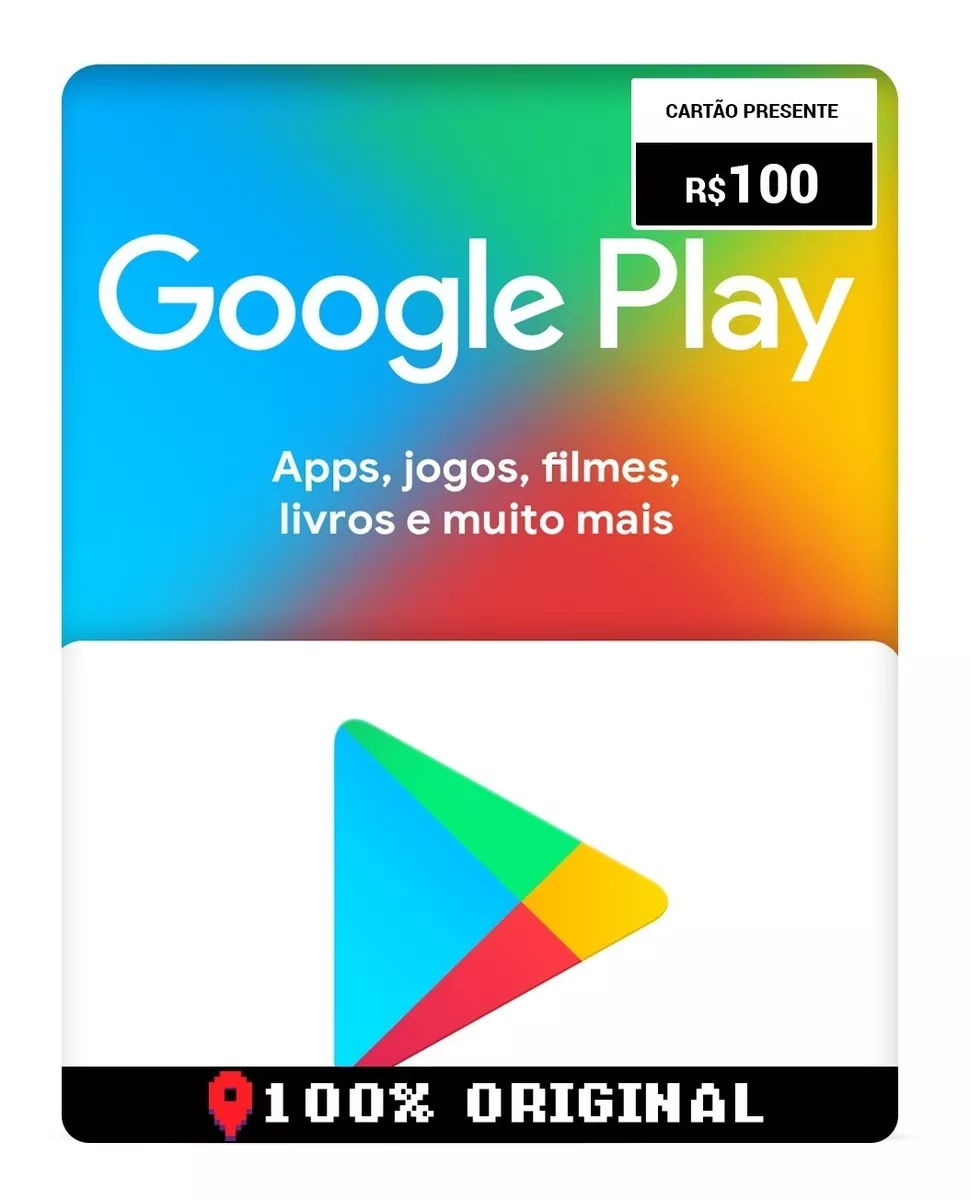 Google Play R$100 Reais - Cartão Presente Digital