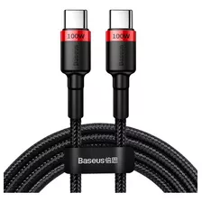 Cable Tipo-c 100w Carga Rapida 2m Negro/rojo Baseus