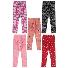 Calça Legging Infantil Apeluciada Kit C/5