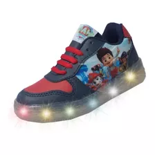 Tenis Infantil Luces Led Impacto 18/21.5 Paw Patrol Azul Mar