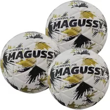 Kit C/ 3 Bolas Magussy Evolution Handebol Msculino H3l + Nf